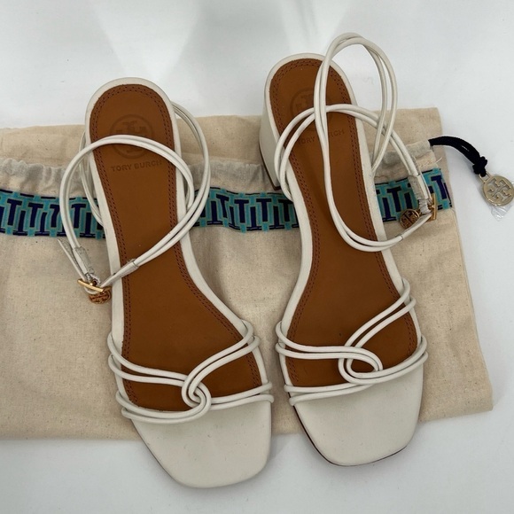 Tory Burch IVORY Mini BENTON Knotted Strap Sandal Sz 6 - Picture 5 of 10